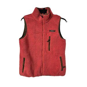 Columbia Mountain Side Fleece Vest Womens Raspberry Full Zip Outdoor Trail Large